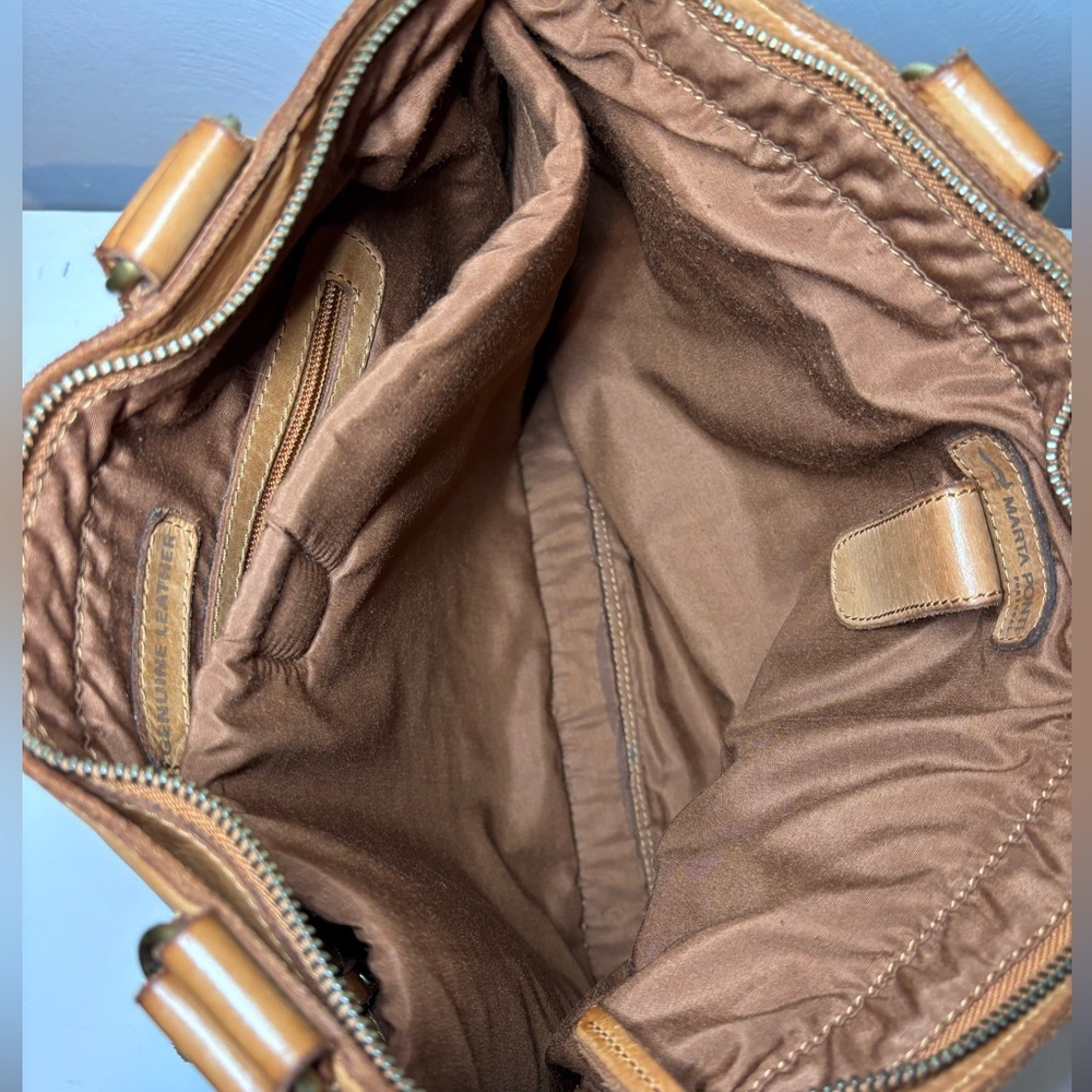 Tan GENUINE LEATHER Tote Bag - Versatile Everyday Carry - Picture 7 of 10